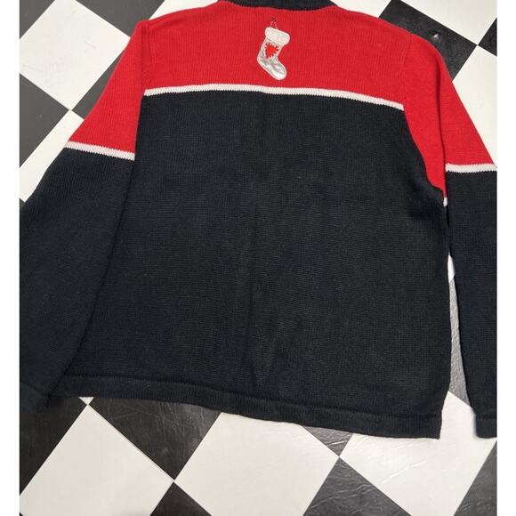 Vintage All Points Ugly Christmas Sweater Womens XL 2 Sided Design Snowman AOP - Picture 7 of 9